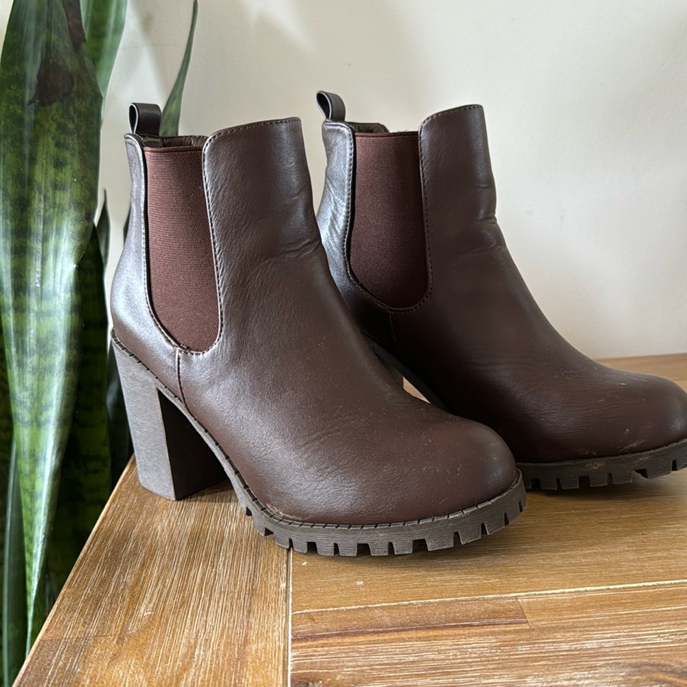 Brown booties